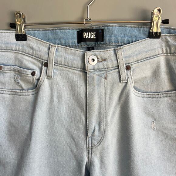 PAIGE Men's Lennox Slim in Bobby Destructed Light Blue Size 32 - Picture 4 of 8